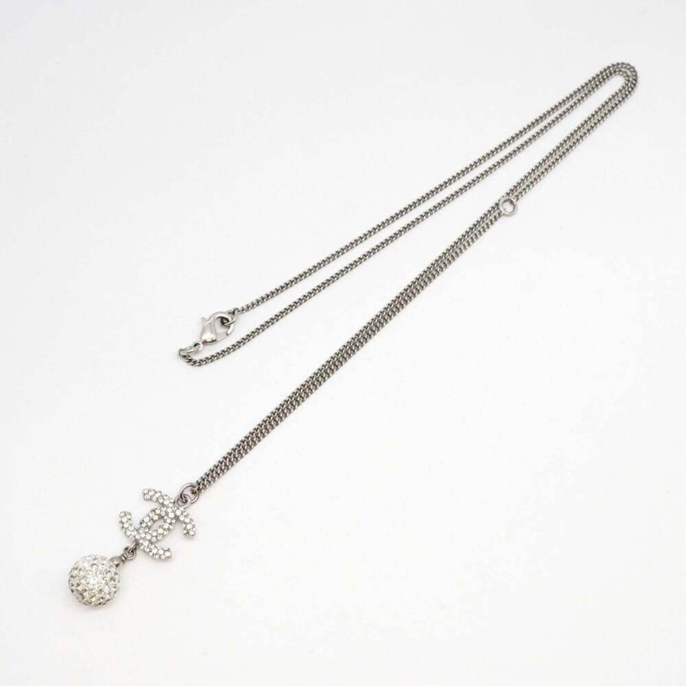 CHANEL Authentic Silver Logo Necklace - Picture 3 of 7